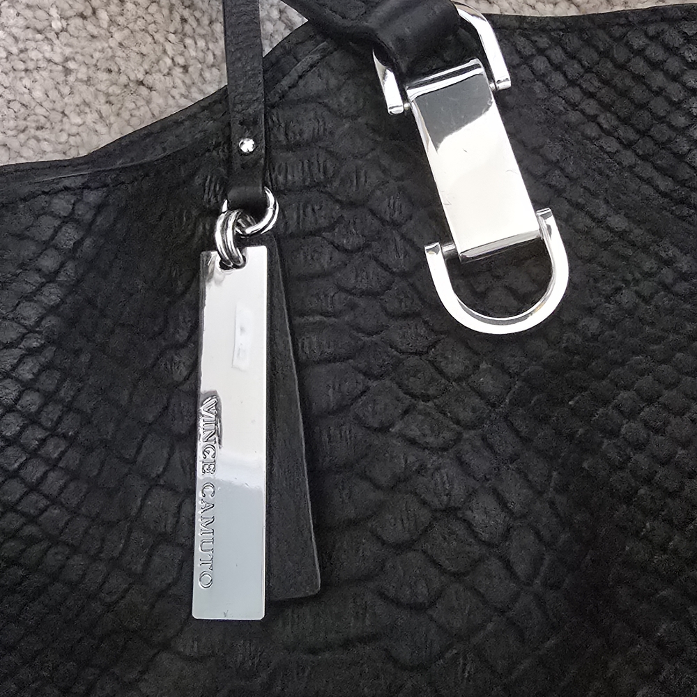 Vince Camuto Black Textured Handbag